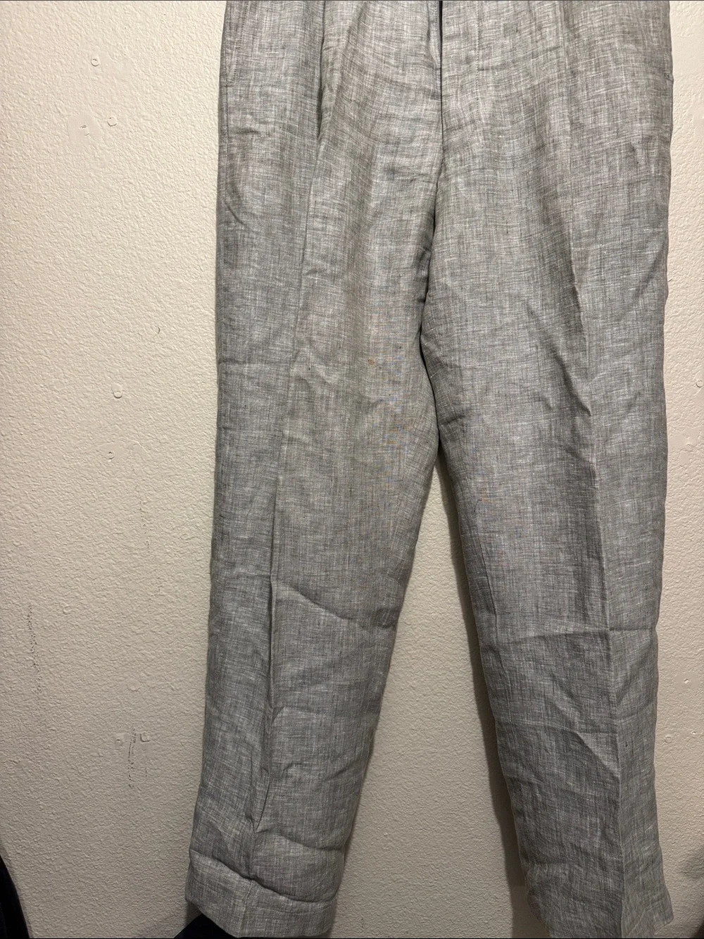Men's Light Gray Dress Pants — Tailored Linen-Blend
